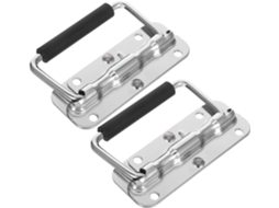 2 Alças De Ferro Prateadas Para Caixa Ferramentas Flight Case