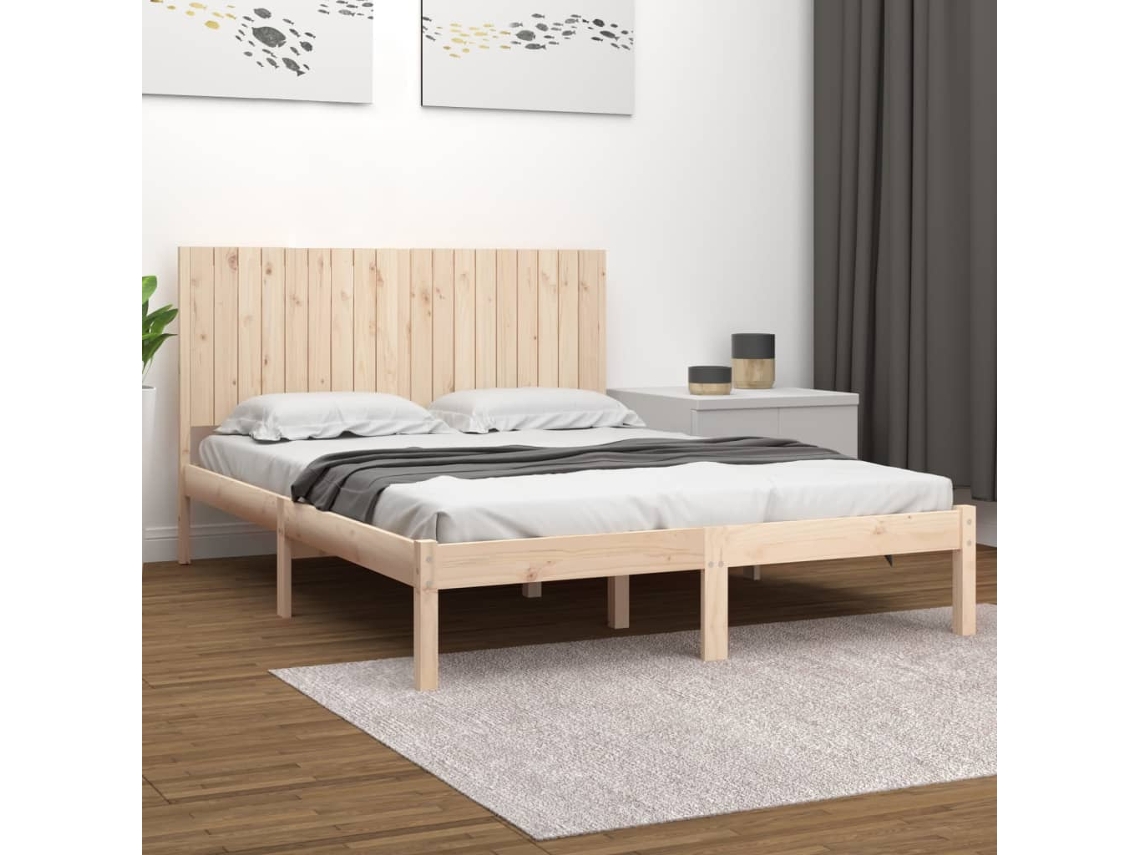 Estrutura De Cama Super King 180x200 Cm Madeira Maciça
