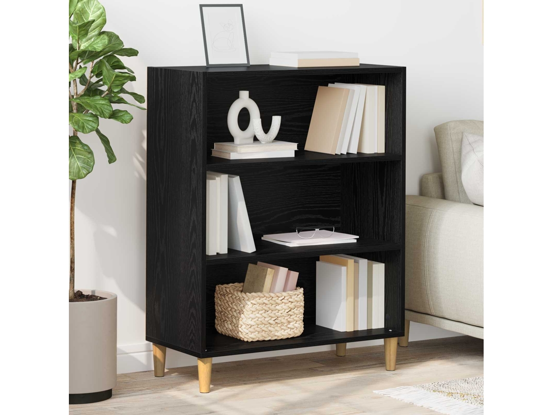Vidaxl Buffet Carvalho Preto 69,5 X 32,5 X 90 Cm Derivados De Madeira