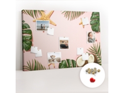 Painel De Cortiça Para Parede Clima De Verão Para A Sala De Estar Espelharte (120x80 Cm)