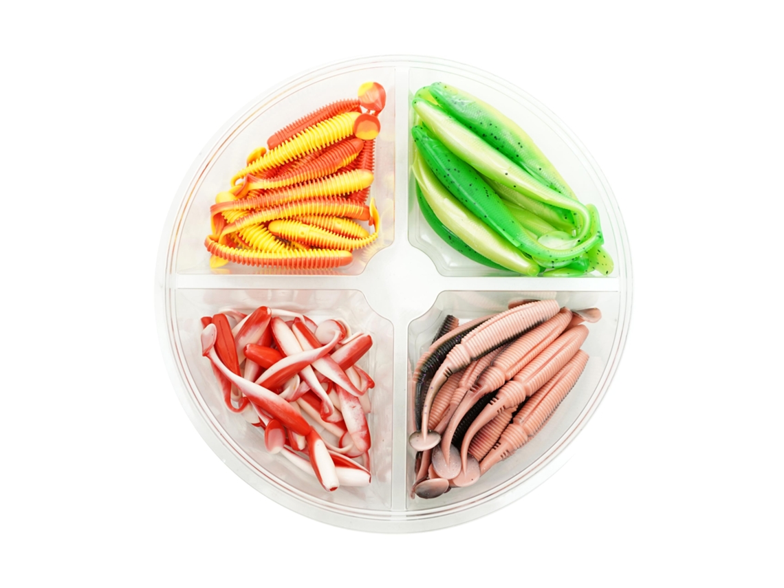 Set Softbaits Bright 400g 7-12cm 60 Pcs Predadores