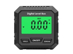 Detector digital de ângulo e nível eletrônico 3 em 1 - Preto - Magnetizado - Para Carpinteiro S/MARCA