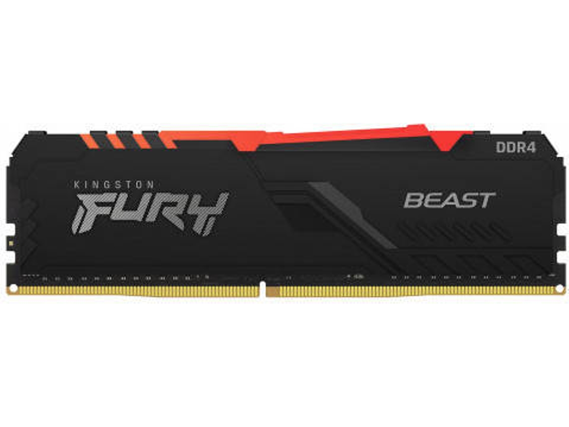 Memória RAM DDR4 KINGSTON FURY Beast RGB (1 x 16 GB - 3200 MHz - CL 16 - RGB)