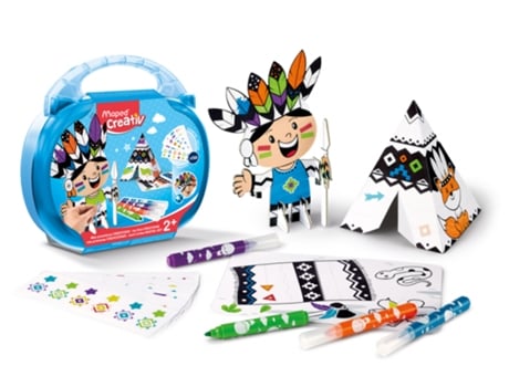 O Meu Primeiro Kit Maped de Colorir e Colar - Indios