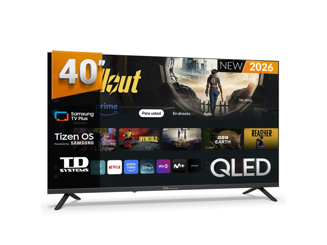 Smart Tv 40 Polegadas Qled Com Samsung Tv Tizen Os 8.0. Televisores 2026 - Td Systems Prime40qc22tizen
