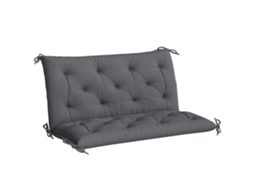 Almofada Impermeável Para Banco, Assento E Encosto, 100 X 98 X 8 Cm, Cinza Escuro, Para Bancos De Jardim E Balanços Estilo Hollywood.
