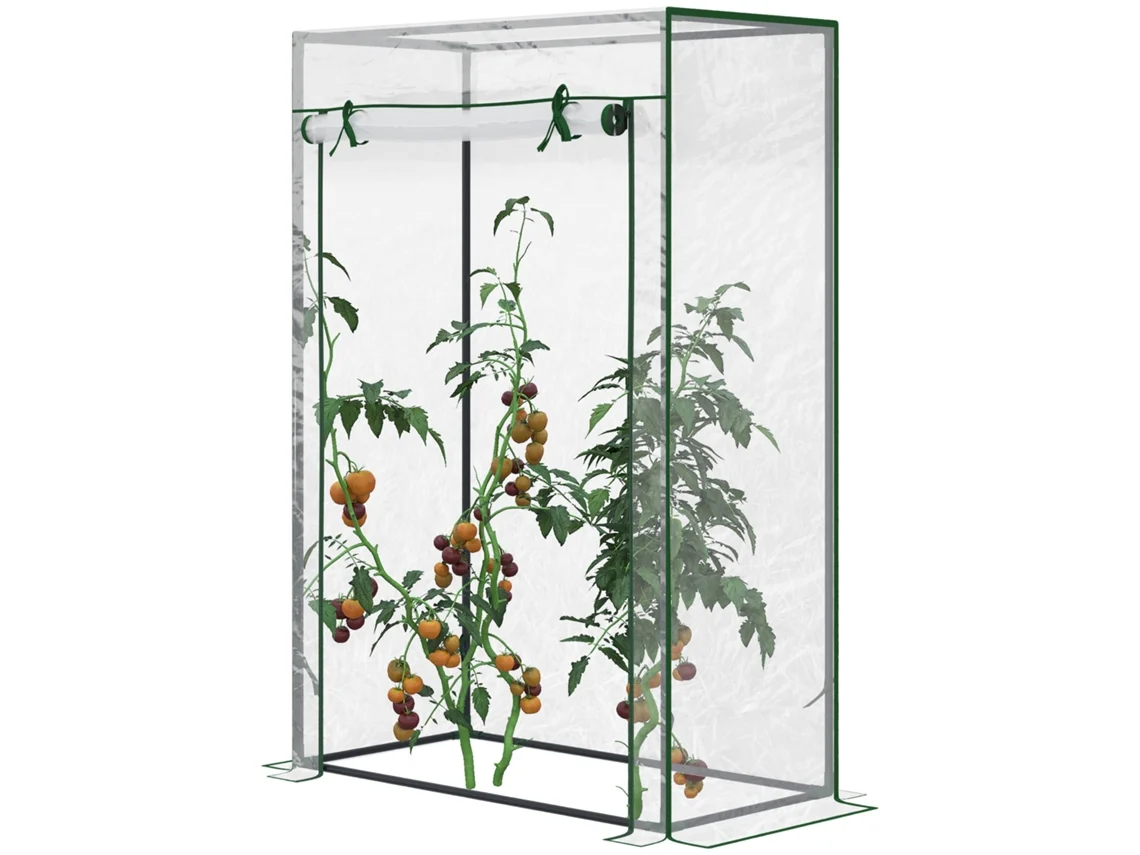Estufa OUTSUNNY Aço e PVC (Verde - 100x50x150 cm)
