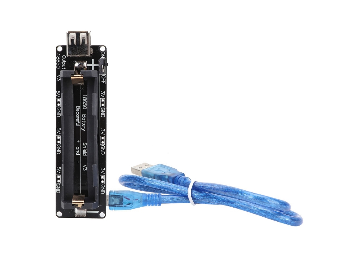 Laxiscreed Bateria 18650 Para Shield Board Compatível Com Raspberry Pi E Cabo Usb