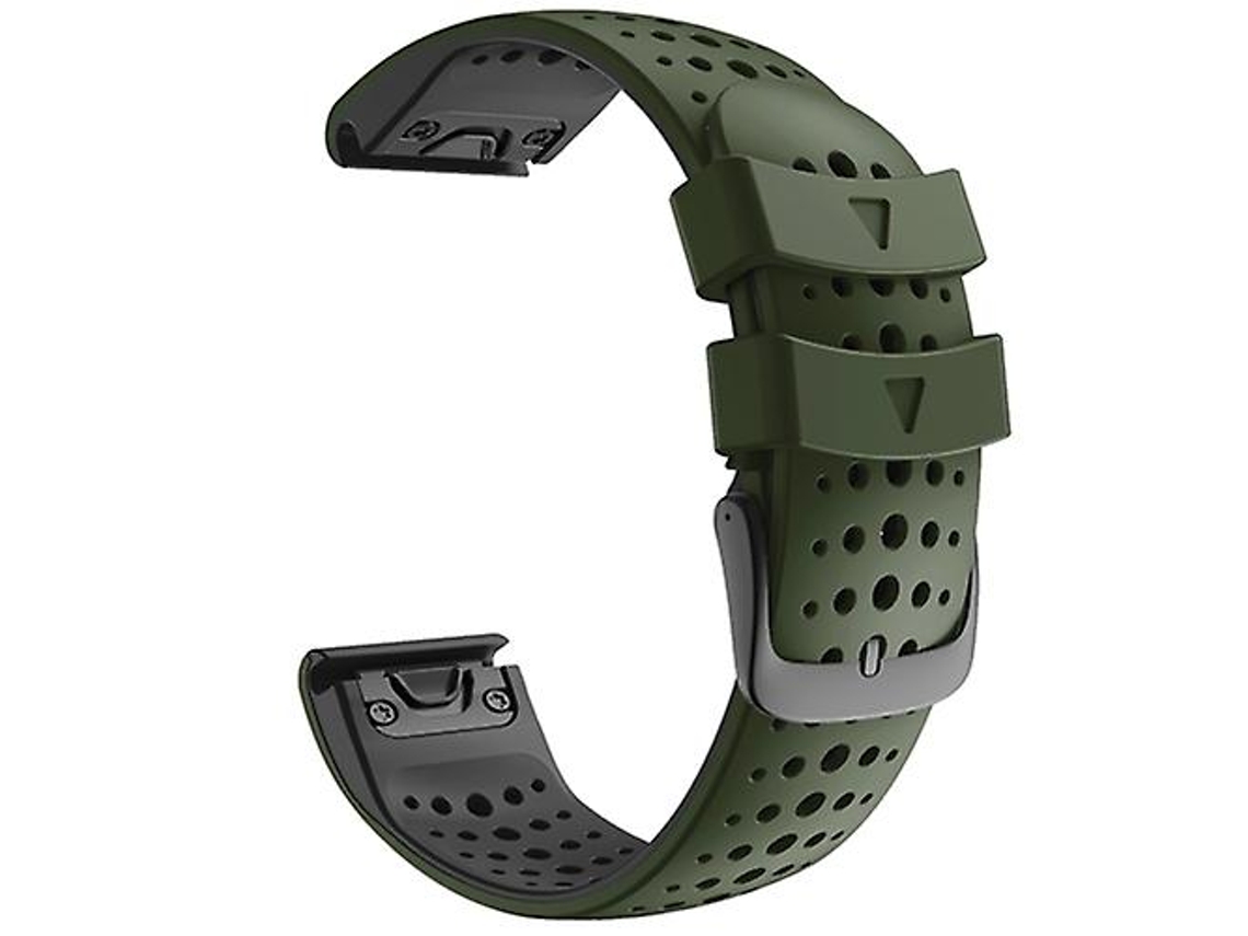 Bracelete de Smartwatch para Garmin Fenix 7 Exército Verde Preto 