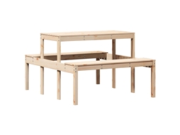 Mesa de Piquenique MAISON EXCLUSIVE em Madeira de Pinho Maciça (110x134x75 cm)