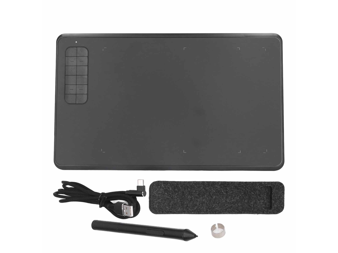 Mesa Digitalizadora Para Desenho Gráfico Com 12 Teclas De Atalho E 8192 Níveis De Sensibilidade À Pressão, Ideal Para Desktops E Laptops. Aquaforge