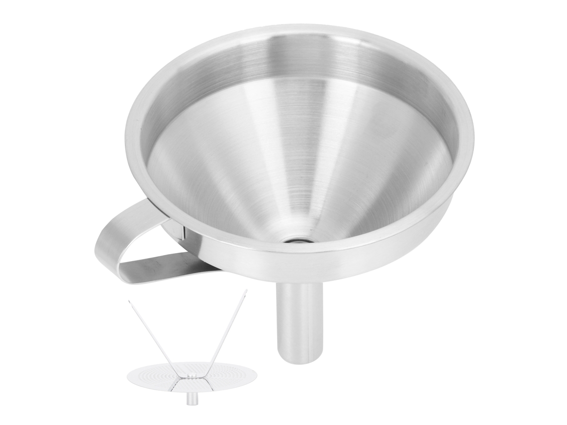 Funil De Enchimento Aço Inoxidável 304 Tamanho Grande 15cm