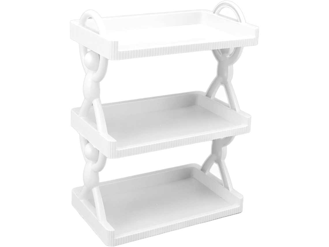 Prateleira De Parede Multifuncional, Inovadora E Com Design Simples, Com 3 Níveis, Ideal Para Banheiro E Cozinha
