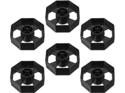 Núcleo Da Roda Do Dispensador De Fita Adesiva Plástico Preto, 1 Conjunto
