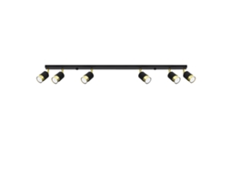 Sollux Sl.1073 Lámpara De Techo Nero 6 Negro Dorado