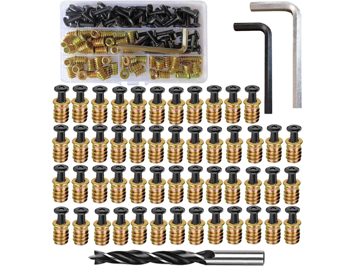 50 Parafusos De Metal Reforçados Para Móveis, Com 2 Chaves E 1 Broca Para Conector De Firmware Para Projetos