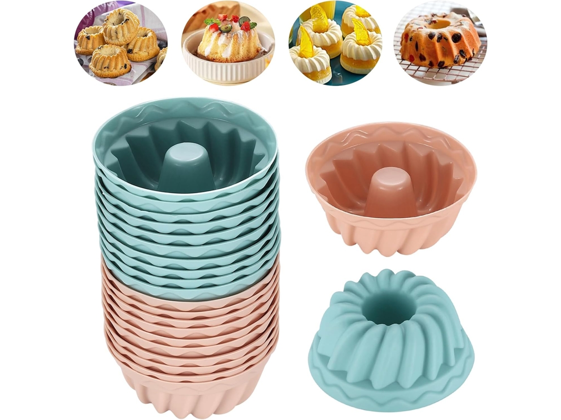 Molde De Silicona Para Tartas - 20 Uds. Mini Bundt