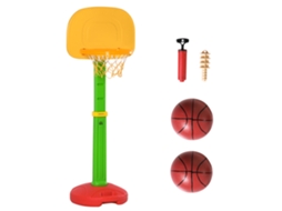 Tabela Basquetebol Infantil Altura Ajustável 2 Bolas Inflador 52,5x44x120-160