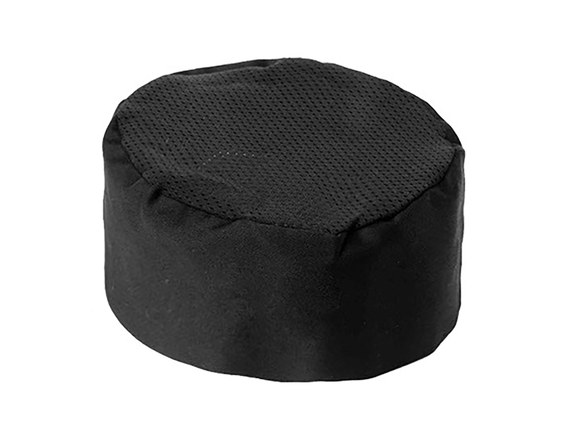 Chapéu De Cozinheiro Ajustável Com Vento Superior Respirável Preto Para Restaurante