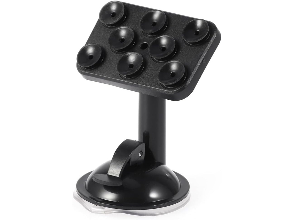 Suporte Para Celular Veicular Com Ventosa De 8 Pontos, Plástico Preto
