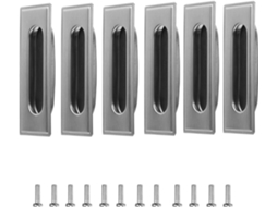 Puxadores De Embutir Stobok 6, Design Simples, Aço Inoxidável, Toque Confortável E Funções Práticas, Ideais Para Guarda