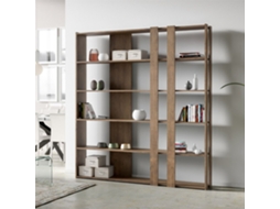 Estante de parede de design de madeira moderno 6 prateleiras escritório em casa Kato C Wood