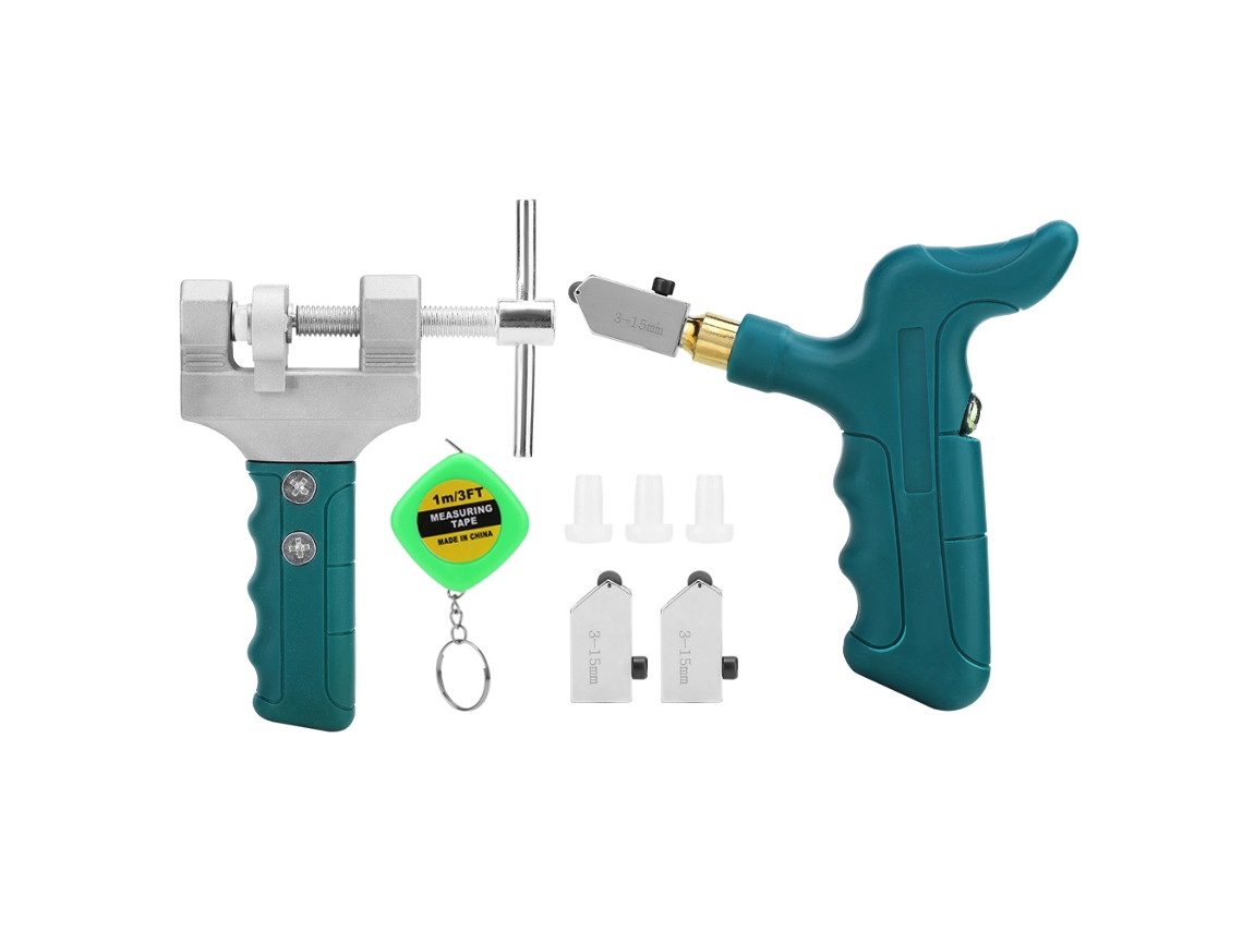 Kit Cortador de Ladrilhos Multifuncional com Lâmina de Liga Rolo para Vidro e Cerâmica 567g