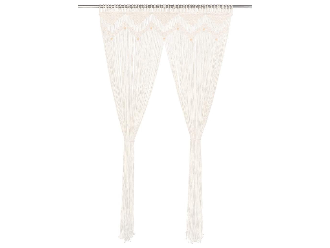 Vidaxl Cortina Macramé 140x240 Cm Algodão