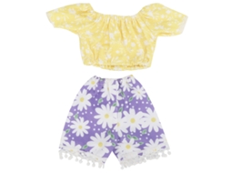 Primerox roupas para Boneca 18 Polegadas Padrão Florido Vestido Estiloso Acessório Q18 775