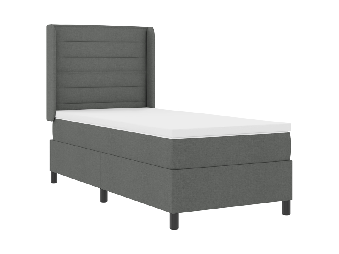 Conjunto 1 Cama Box Vidaxl Cinzento Tecido (200 X 80 Cm)