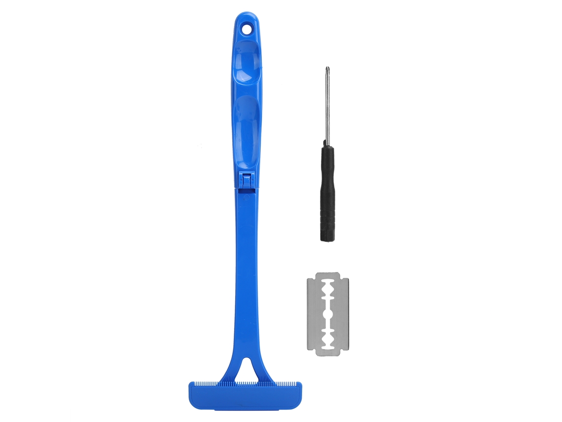 Afeitadora Corporal Plegable Para Espalda Azul