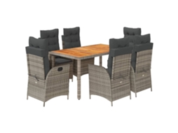 Garden Dining Set, Garden Dining Sets Vidaxl Cinzeto Rattan / Vime (150 Cm Table Length)