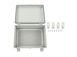 CAIXA Impermeável de União Exterior IP67 ABS Cinza 15,7x11,8x6,7 polegadas com Tampa Hinge para Jardim S/MARCA