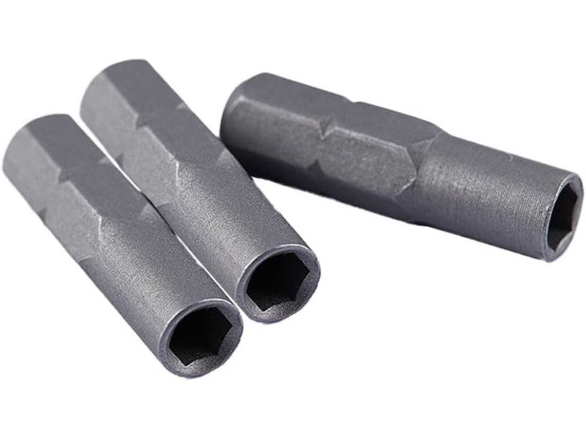 Conjunto De 3 Encaixe 1/4" Para Soquete 4 Mm, Precisão Curto 25 Com Ímã Chave Fenda Metal