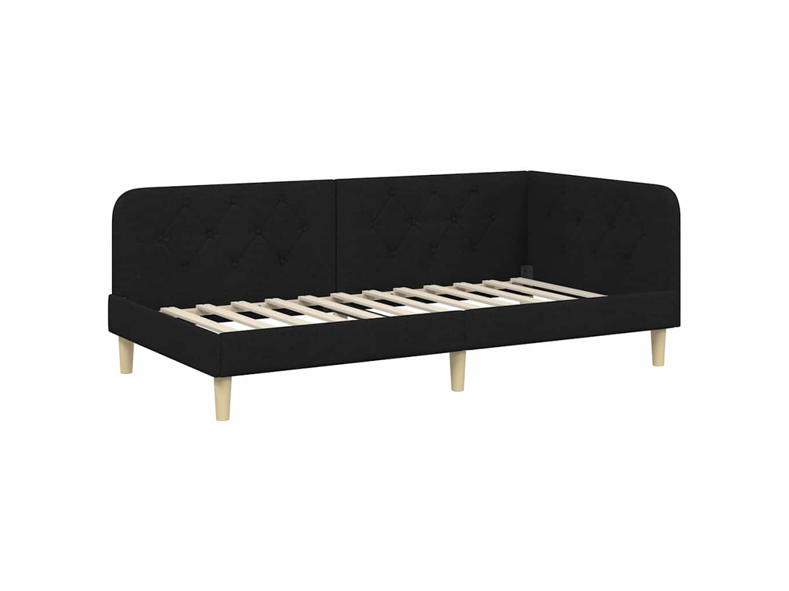 Conjunto 1 Mobília De Cama Dia Vidaxl Preto Tecido (100 X 200 Cm)