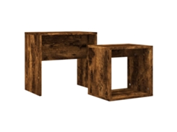 Conjunto de mesas de centro MAISON EXCLUSIVE em madeira de carvalho defumado (100x48x40 cm)