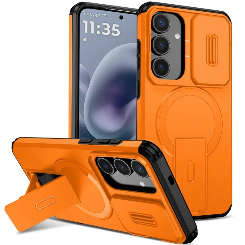 Capa Protetora Magnética Para Câmera De Celular (galaxy A36 Laranja) Para Samsung