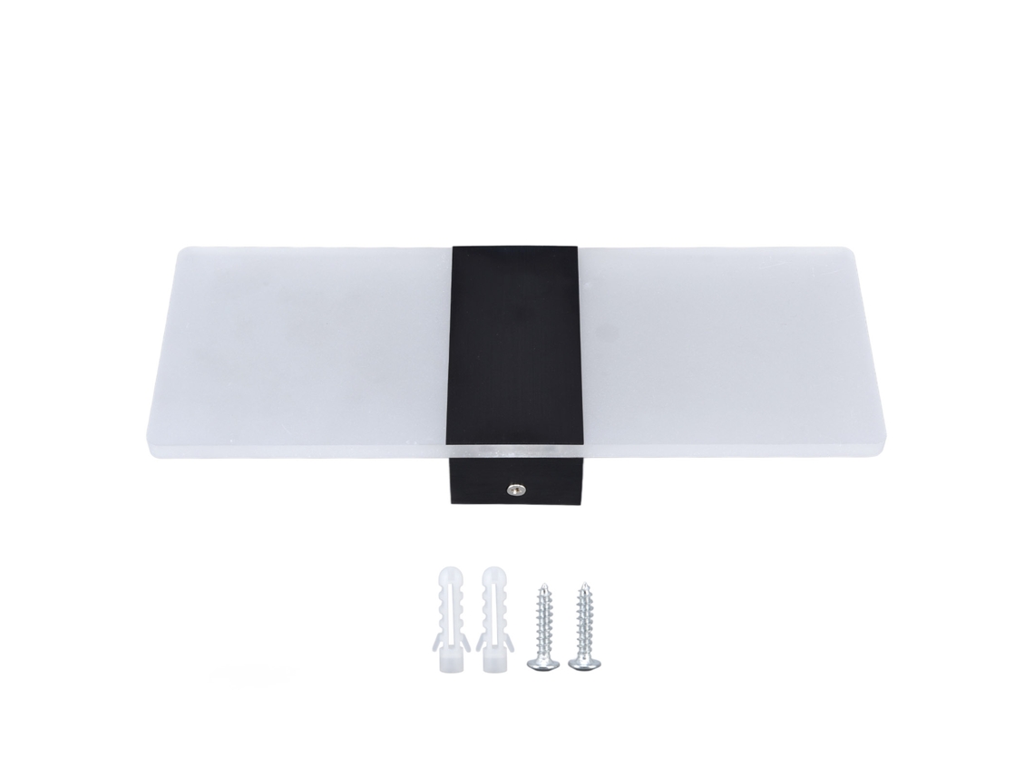 2026 lâmpada de Parede Led 6w Acrílico 360° Luminosa Alto Brilho Luz Up Down para Quarto Sala de Jantar 90‑265v Preto
