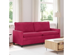 Vidaxl Sofá Vinho Vermelho 196 X 81 X 87,5 Cm Veludo