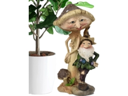 Decoração de Jardim Genérica com Cogumelos e Gnomos Estátuas Externas com Cogumelos Ornamentos de Jardim, Gnomos CHABERLU