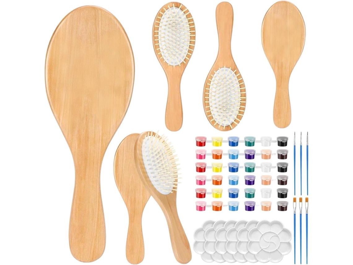 Pente De Cabelo Madeira 17cm