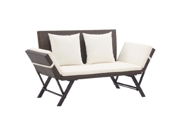 Outdoor Sun Bed, Outdoor Sun Beds Vidaxl Marrom Rattan / Vime (n/a)