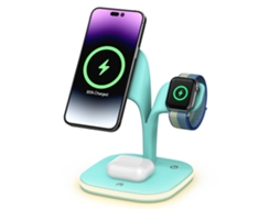 Estação de Carregamento 3 em 1 Watch e Phone Magsafe Verde YANYXR