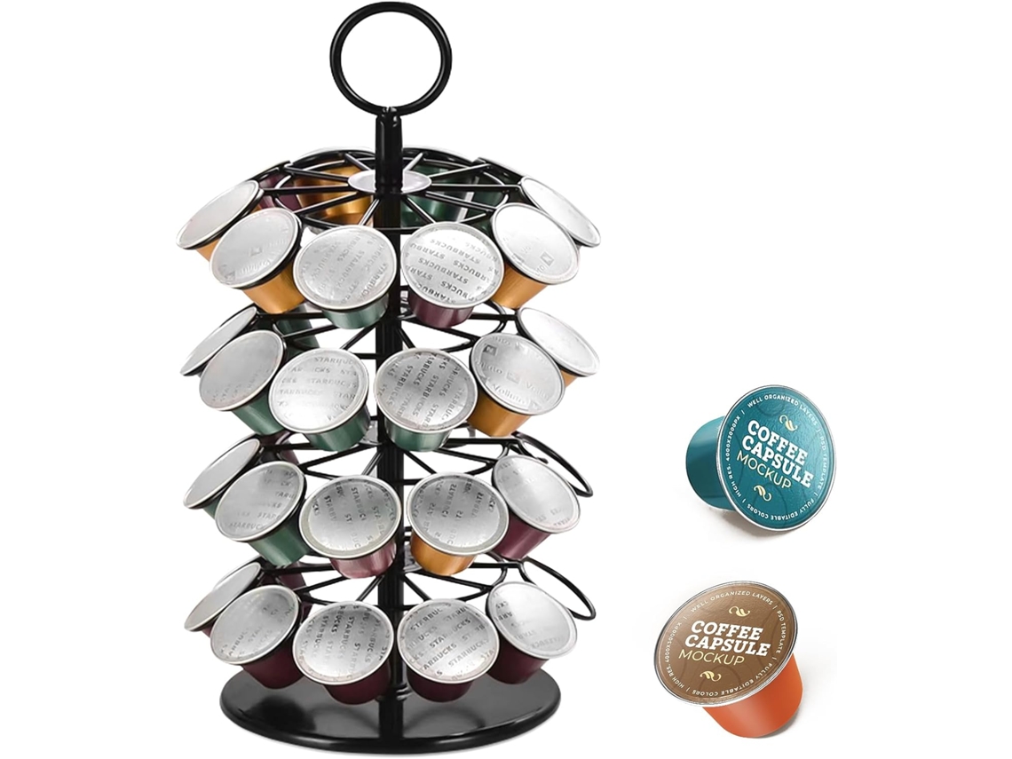 Compatível Com Porta Cápsulas Nespresso, Pode Conter 40 Cápsulas De Café, Rotação De 360 Graus, Resistente Zeuxo
