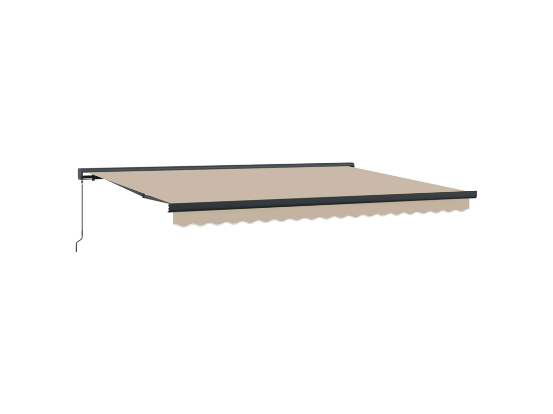 Vidaxl Toldo Retrátil Bege 4 × 3 M Lona E Alumínio