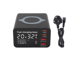 Estación de Carga de 110W con 4 Puertos Pd y Carga Inalámbrica Magnética Qc3.0 de 65W | S/MARCA