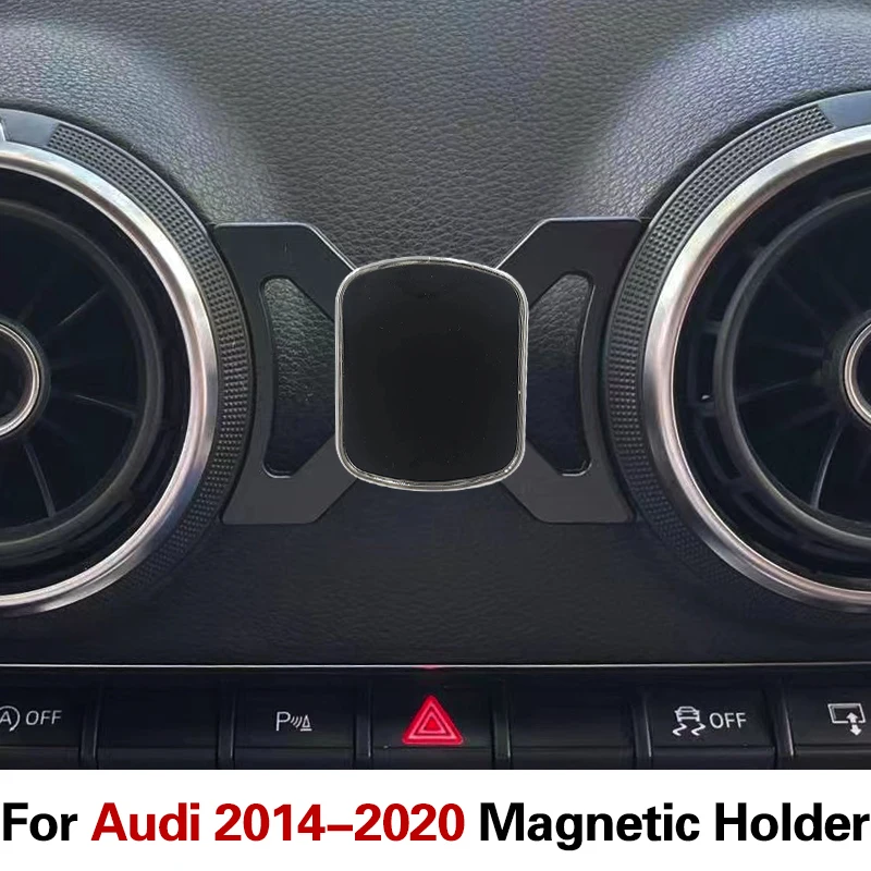 Suporte Magnético Para Celular Veicular Para Audi A3 S3 8v 2014-2020, Com Clipe De Fixação Na Saída De Ar E Sistema De Navegação Por Gravidade.
