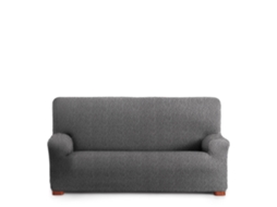 Capa para Sofá Bielástica Adaptável Roc 3 Lugares 180-260 Cm Cinza Escuro VIPALIA