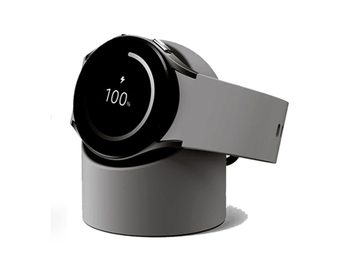 Suporte Carregamento Hexinyigjly Para Galaxy Watch 8/7/6/5,silicone, Gestão Cabos, Carregador Não Incluído Cinza