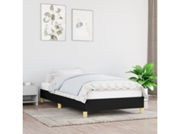 Vidaxl Estrutura De Cama Sem Colchão 80x200 Cm Tecido Preto